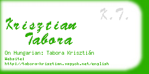 krisztian tabora business card
